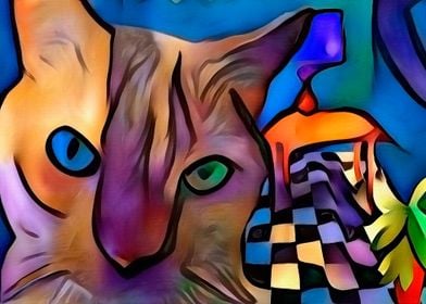 Colorful cat