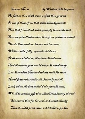 Sonnet 11 by Shakespeare