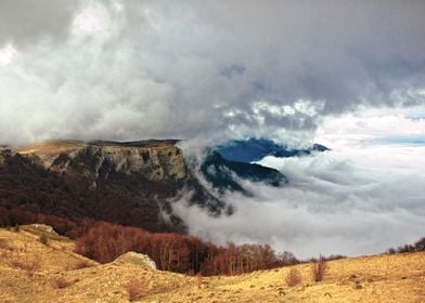 Clouds on the mountaine