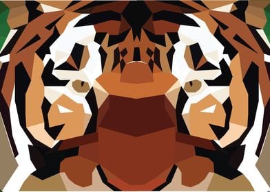 Tiger in Low Poly effect