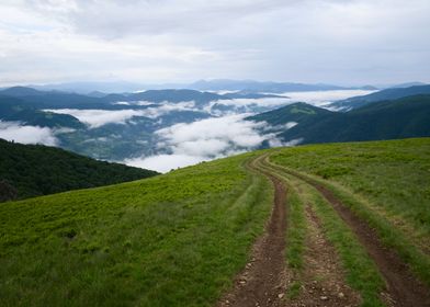 Dirt mountain road