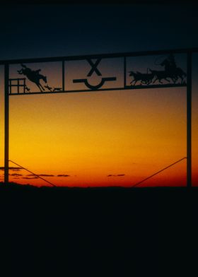 Ranch Gate Sunset 