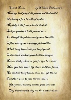 Sonnet 24 by Shakespeare