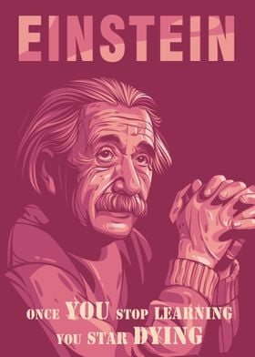 Albert Einstein purple