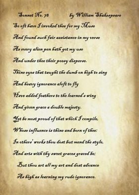 Sonnet 78 by Shakespeare