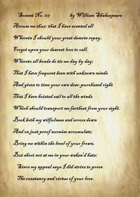 Sonnet 117 by Shakespeare