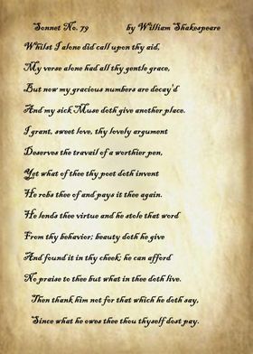 Sonnet 79 by Shakespeare