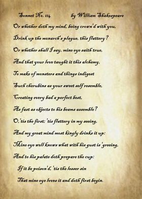 Sonnet 114 by Shakespeare