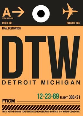 DTW Luggage Tag