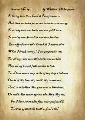 Sonnet 152 by Shakespeare