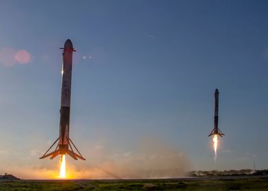 Falcon Heavy Booster Land