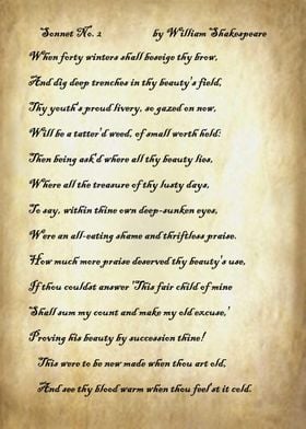 Sonnet 2 by Shakespeare