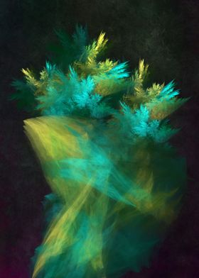 Fractal art Green wind