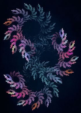 Fractal art Laurel wreaths