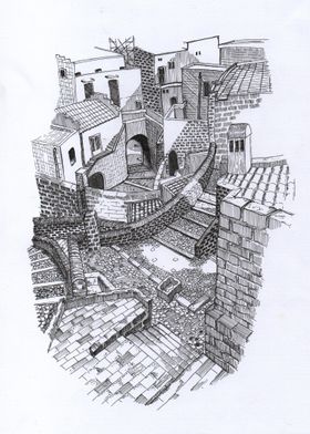 Sketch Art of Village