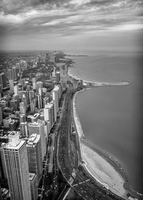 Lake Shore Drive in BW