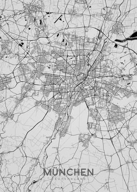 Munchen map BW