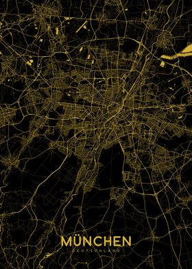 Munchen map gold