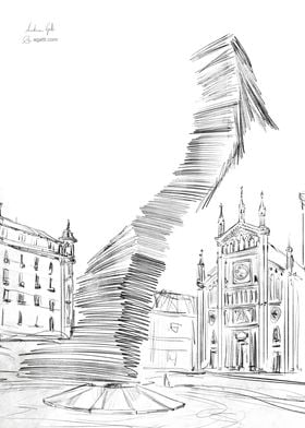 Piazza Benefica drawing