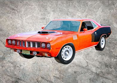 1971 Hot Orange Muscle Car