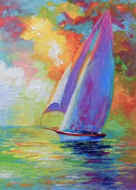 Sailboats in the sea 