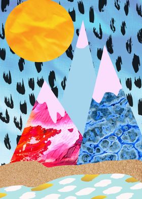 Pop abstract mountains