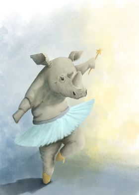 Dancing rhino
