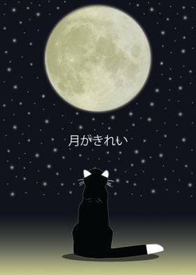 Tsuki Ga Kirei Moon Cat