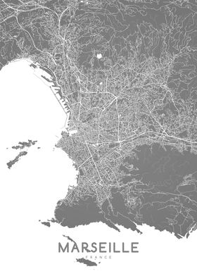 Marseille map BW