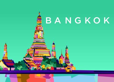 Colorful bangkok city
