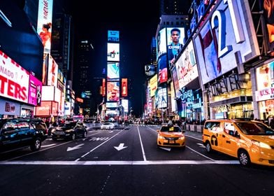 Night in Time Square NY