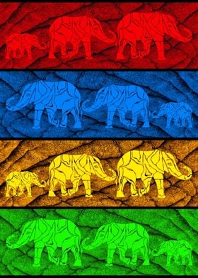 Elephants in color 3