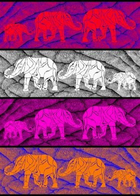 Elephants in color 4