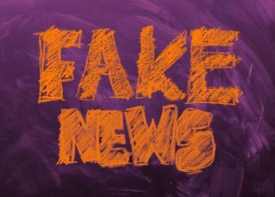 Fake News  purple orange