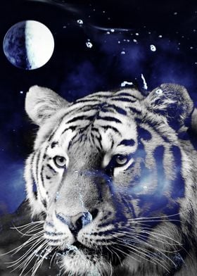 Tiger from the galaxy blue