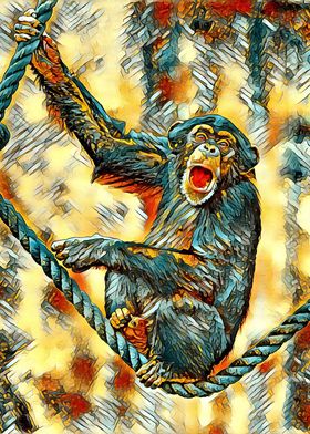 AnimalArt Chimpanzee 004