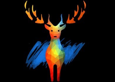 Rainbow deer art