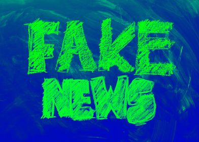 Fake News  blue green