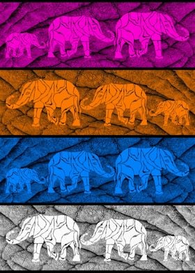 Elephants in color 1