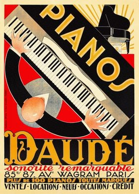 Pianos Daude Paris 1924