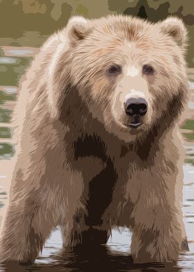 Brown Bear Abstract