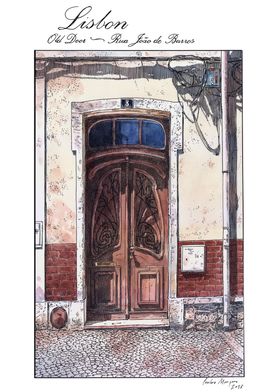 Old Door Lisbon Portugal
