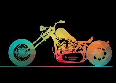Rainbow motorcycle 