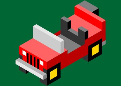 Isometric offroad car