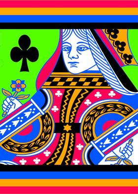 QUEEN OF CLUBS COLOURS 3