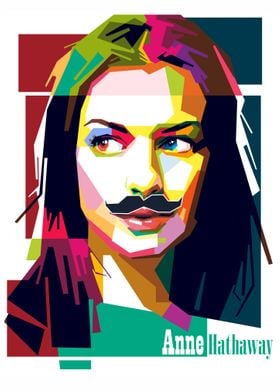 Anne Hathaway Moustache