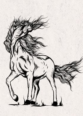 HORSE ARTWORK ILLUSTRATION