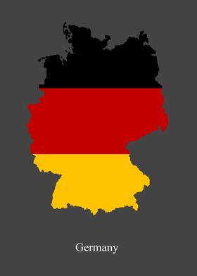 German Map  Flag