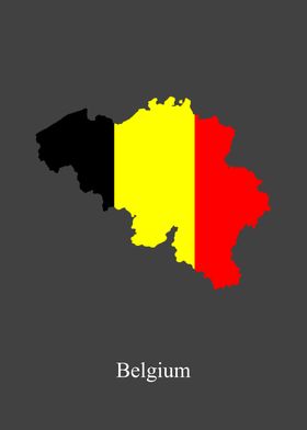 Belgium Map  Flag