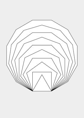 Growing poligons geometry